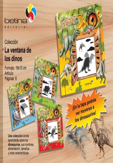 Colección: La ventana de los dinos (1 EJEMPLAR) | Editorial Betina