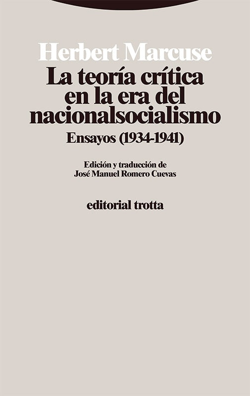 La teoría crítica en la era del nacionalsocialismo | Herbert Marcuse