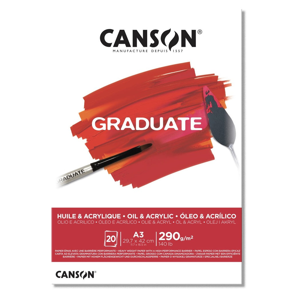 Bloc Canson Graduate Óleo y Acrílico A3 - 290g 20 hojas
| PAPELERÍA