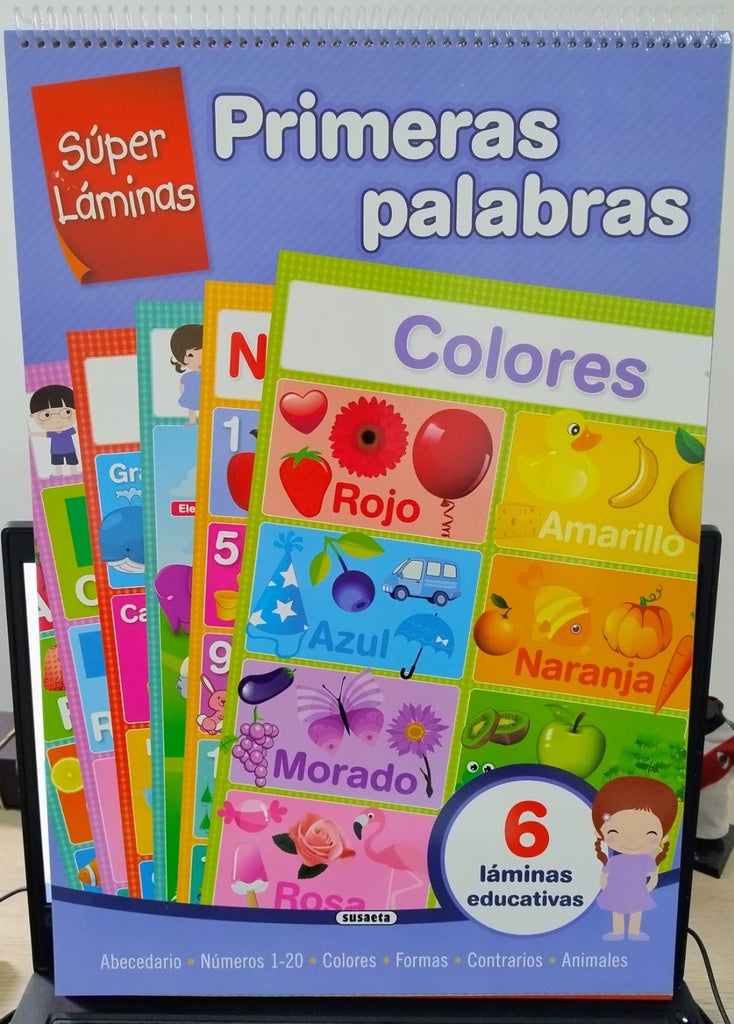 PRIMERAS PALABRAS. COLORES. SUPER LAMINAS