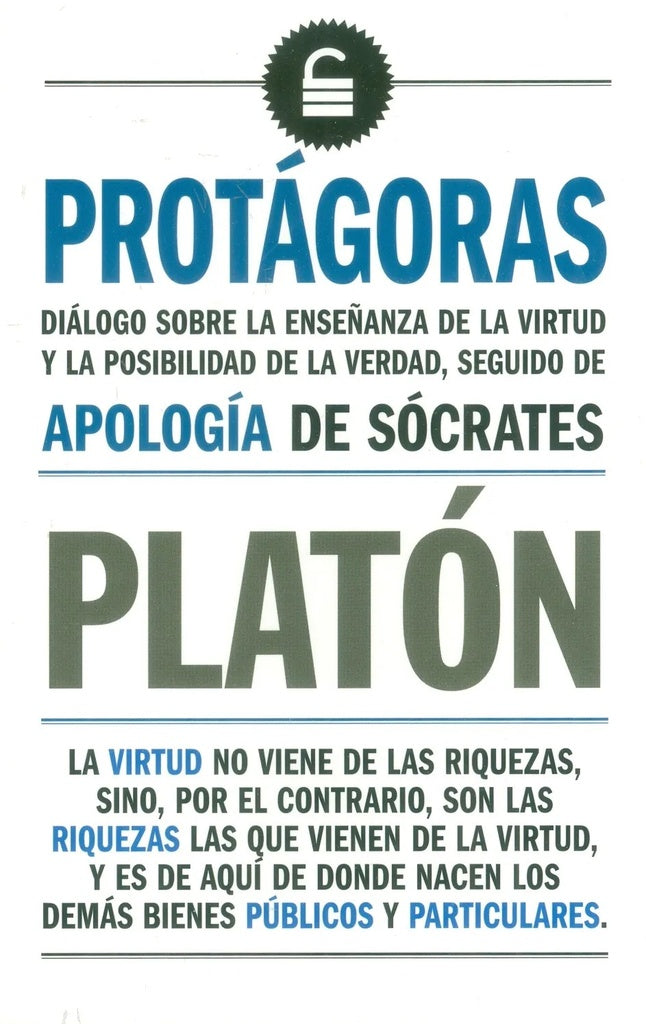PROTAGORAS - APOLOGIA DE SOCRATES | PLATON