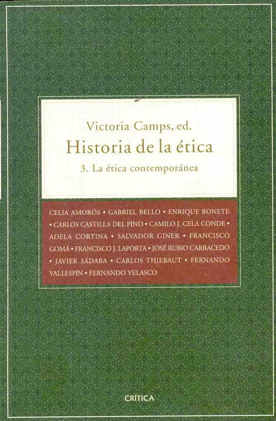 HISTORIA DE LA ETICA 3 ETICA CONTEMPORANEA NE, | CAMPSVICTORIA