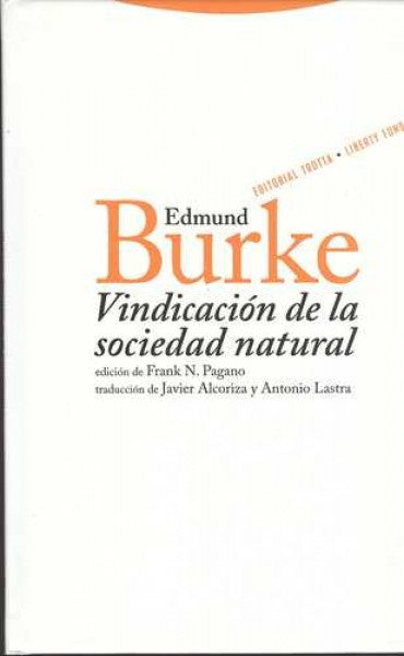 VINDICACION DE LA SOCIEDAD NATURAL | BURKEEDMUN