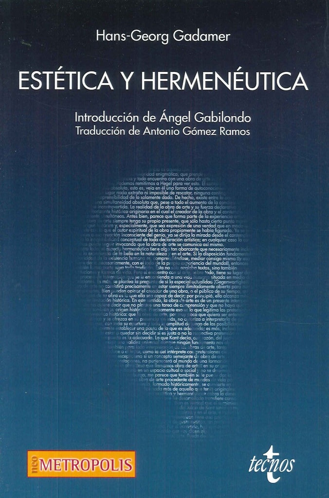 ESTETICA Y HERMENEUTICA | HANS-GEORG GADAMER