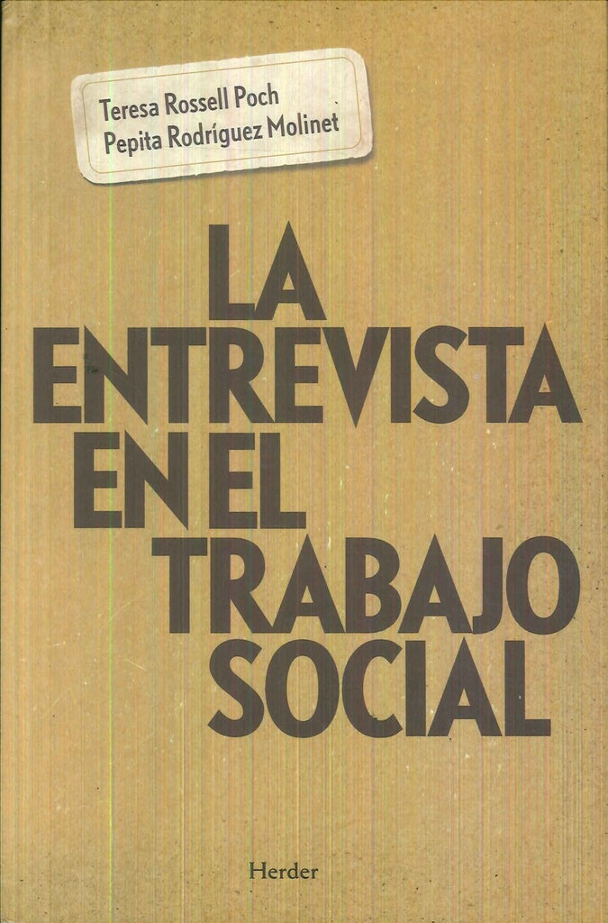 ENTREVISTA EN EL TRABAJO SOCIAL,LA | SIN ASIGNAR