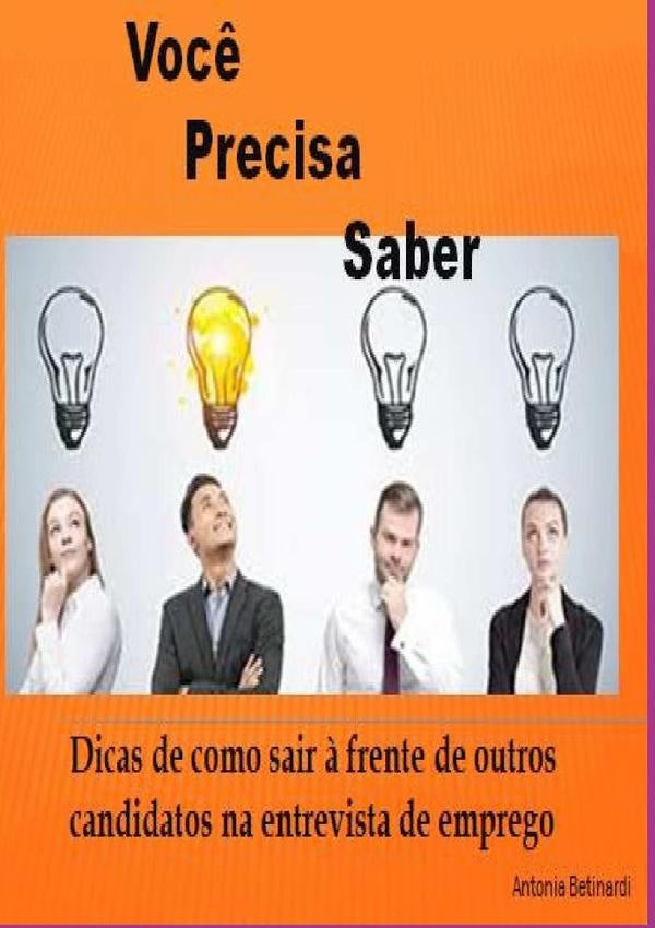 Voc? Precisa Saber | Antonia Betinardi