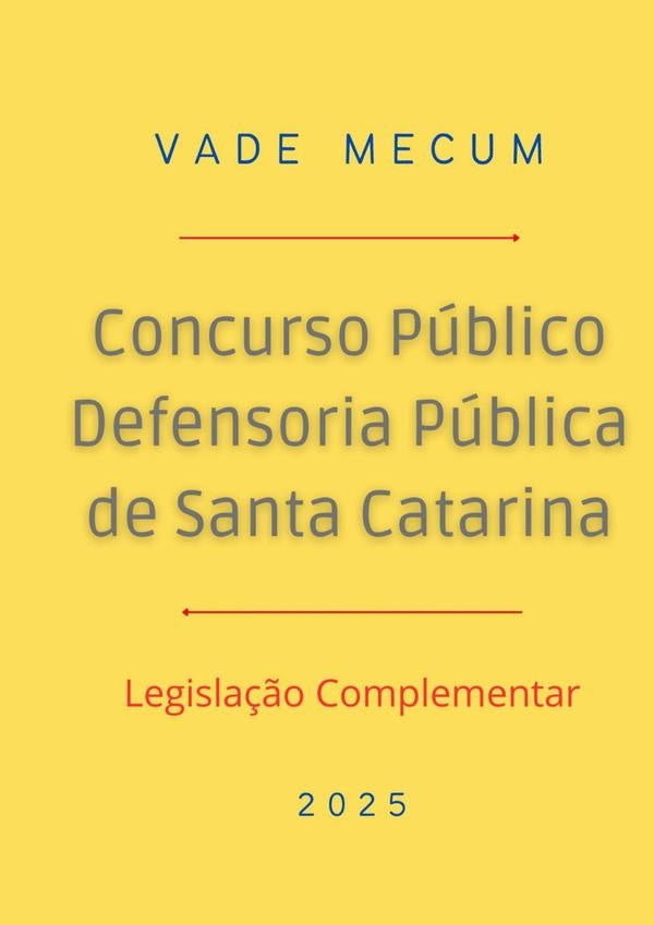 Vade Mecum Concurso Defensoria Publica Sc | Up Concursos