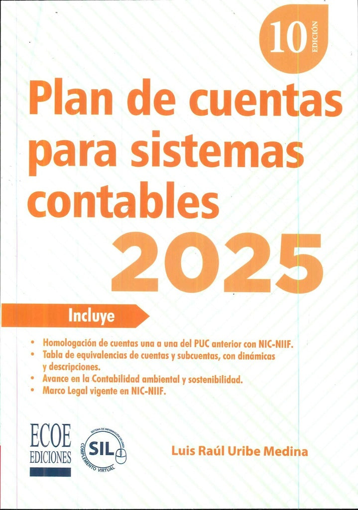 Plan de cuentas para sistemas contables 2025 10ma edicion | LuisRaulUribe Medina