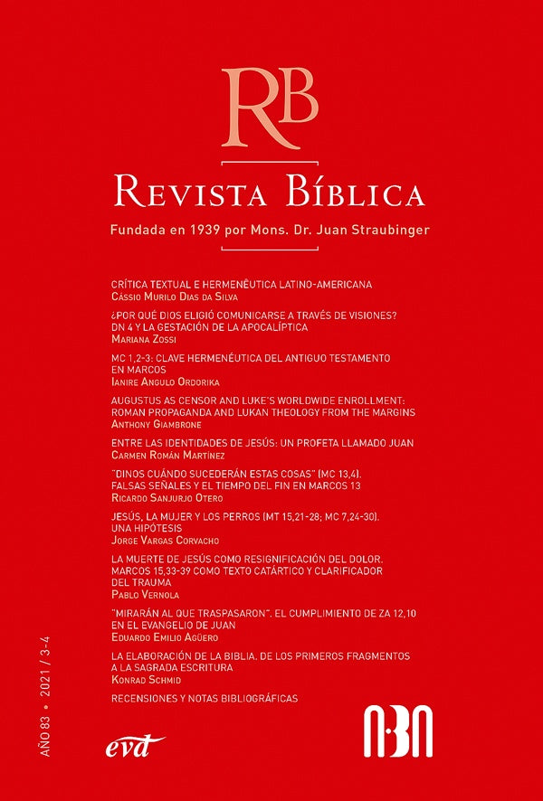 Revista Biblica 2021/3-4 - A?o 83 | AA.VV. .