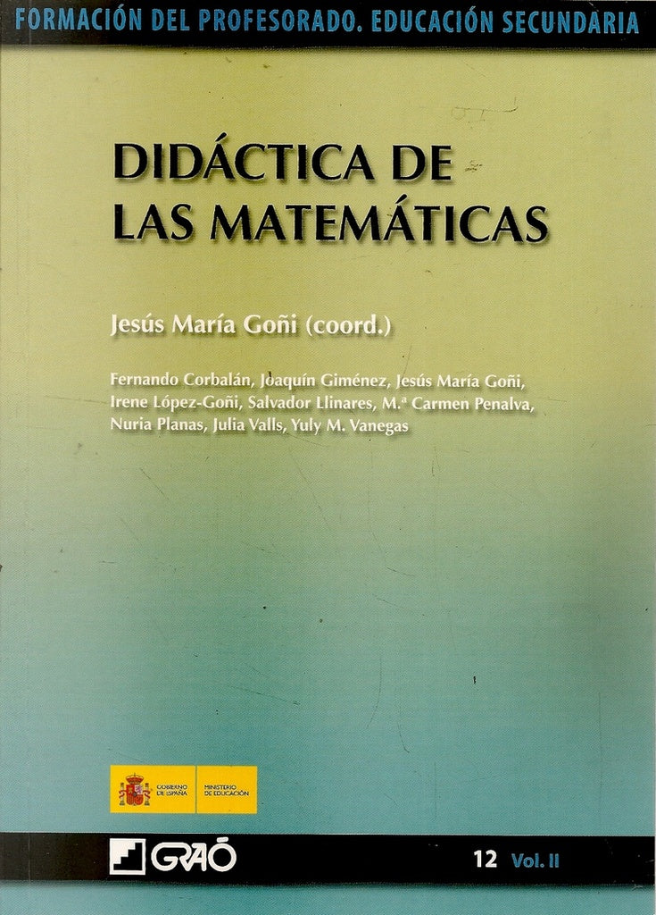 DIDACTICA DE LAS MATEMATICAS | MARIA JOSE GONI