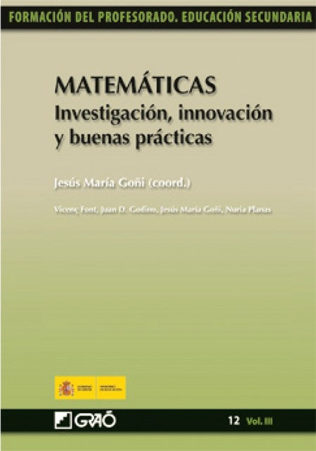 MATEMATICAS. INVESTIGACION INNOVACION Y BUENAS PRACTICAS | MARIA JOSE GONI