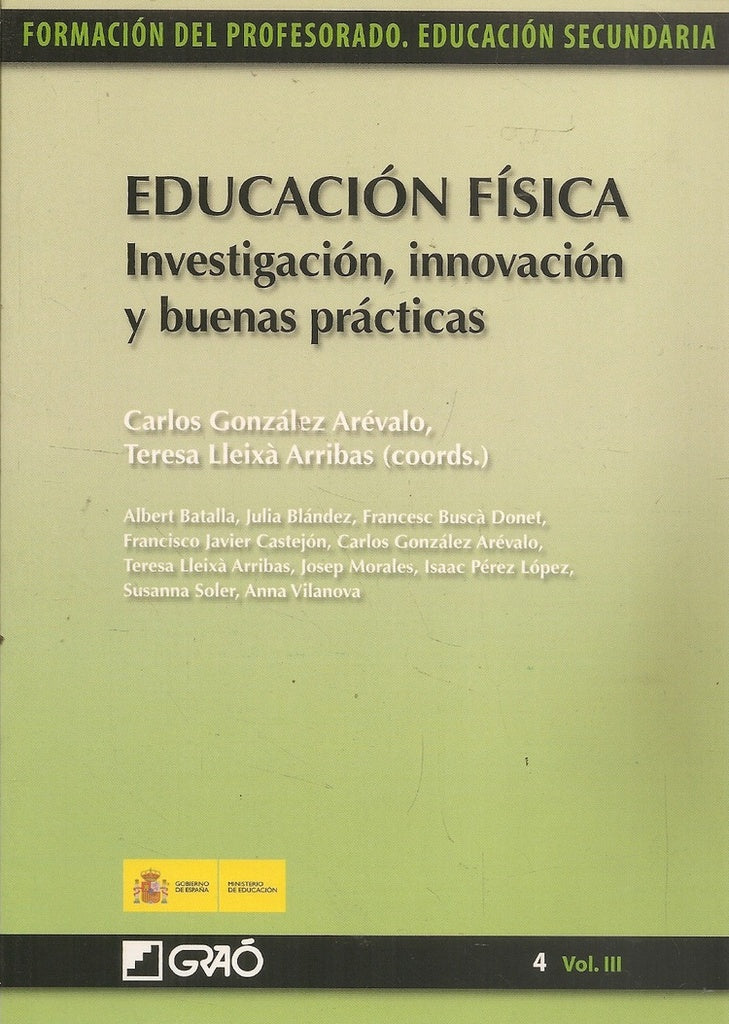 EDUCACION FISICA. INVESTIGACION INNOVACION Y BUENAS PRACTIA | CARLOS GONZALEZ AREVALO