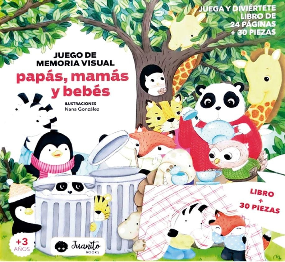 Papás, mamás y bebés. Juego de memoria visual | JUANITO