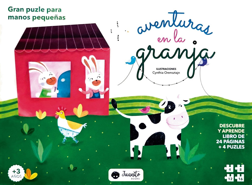 Aventuras en la granja. Gran puzle para manos pequeñas | Juanito Books