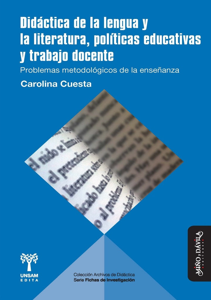 Didactica de la lengua y la literatura, politicas educativas y trabajo docente | CAROLINA CUESTA