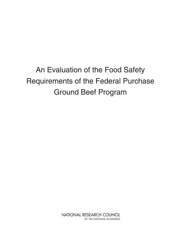 An Evaluation of the Food Safety Requirements of the Federal Purchase Ground Beef Program | HEINRICH / AA.VV. HOFFMANN