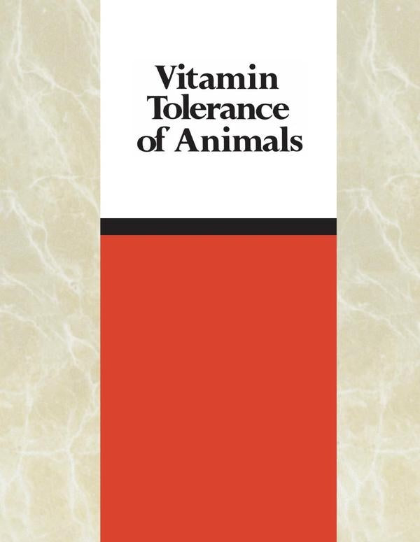 Vitamin Tolerance of Animals | HEINRICH / AA.VV. HOFFMANN