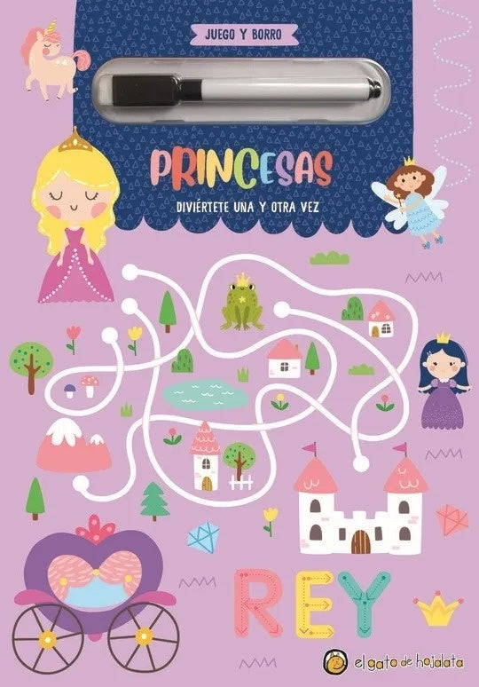 PRINCESAS-JUEGA Y BORRA | Editorial Guadal S.A.