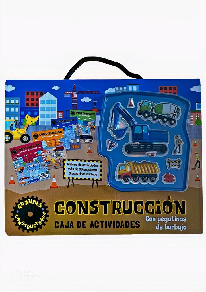 Construcción. Caja de actividades. Con pegatinas de burbuja | Agua de Mayo