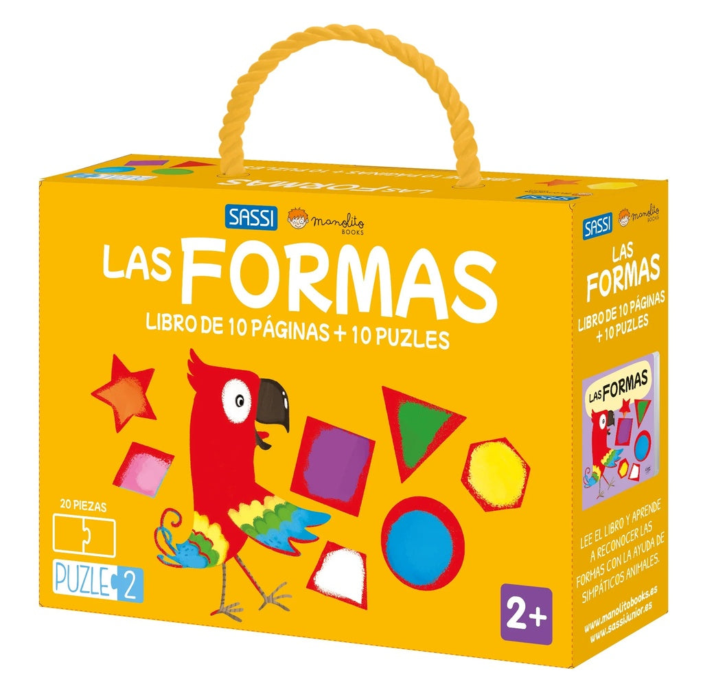 Las formas. Libro de 10 páginas + 10 puzles | Sassi