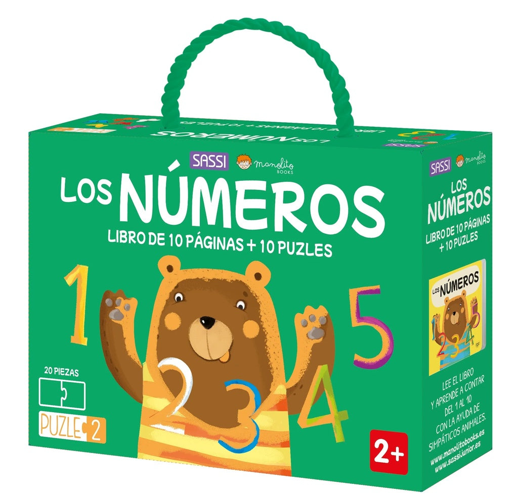 Los números. Libro de 10 páginas + 10 puzles | Sassi