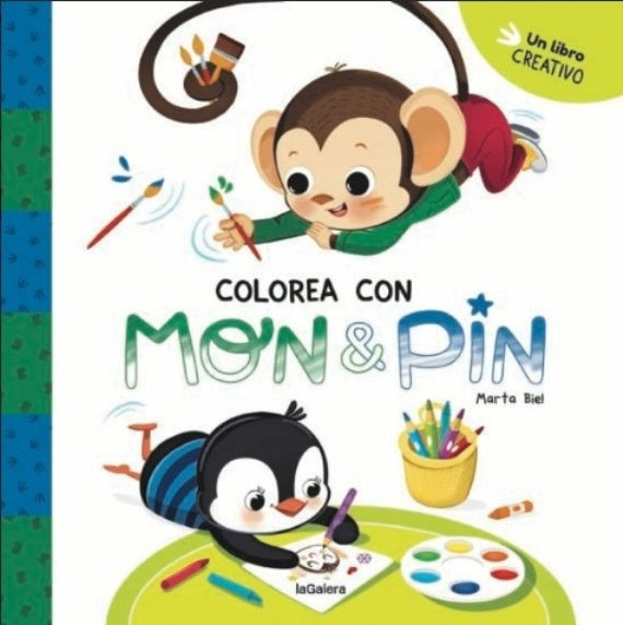 Mon & Pin. Actividades 1. Colorea con Mon & Pin | MARTA BIEL