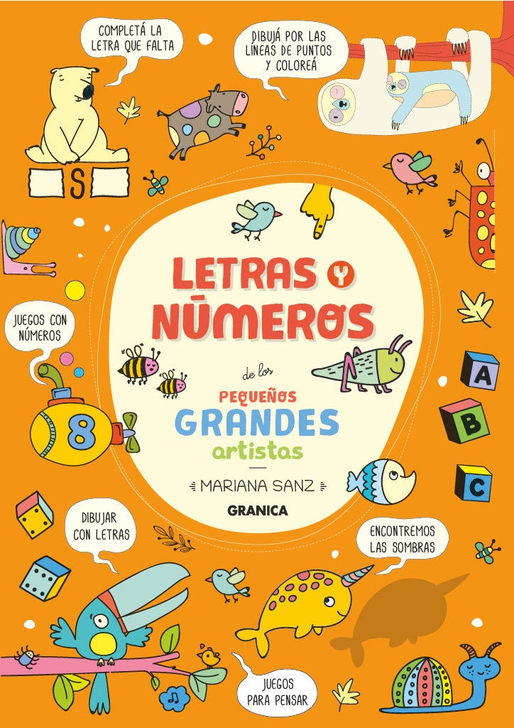LETRAS Y NUMEROS DE LOS PEQUEÑOS GRANDES ARTISTAS | MARIANA SANZ