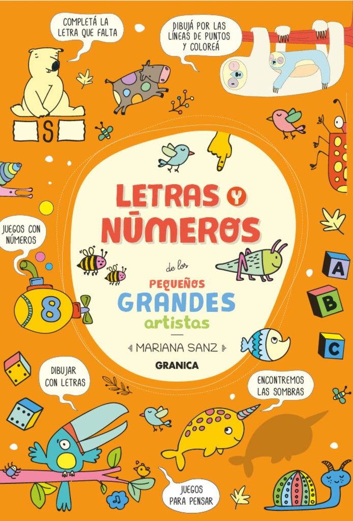 LETRAS Y NUMEROS DE LOS PEQUEÑOS GRANDES ARTISTAS | MARIANA SANZ