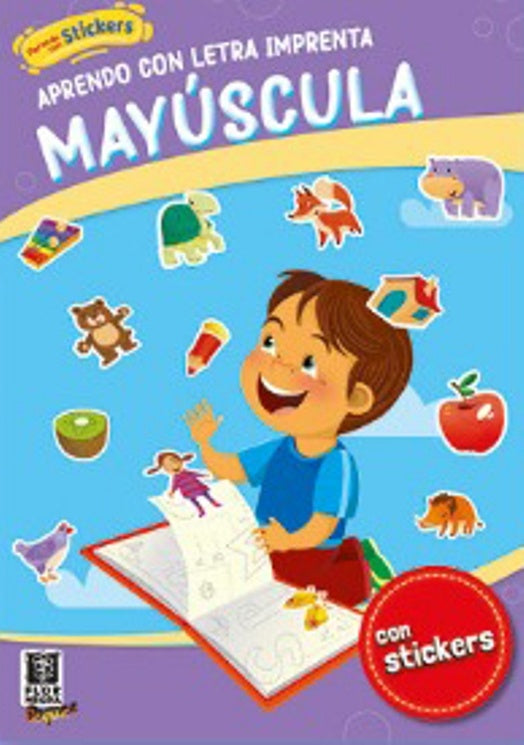 Aprendo con letra imprenta mayúscula. Con stickers | FLOR NEGRA PEQUES