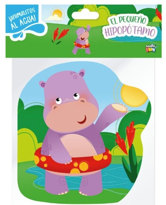 El pequeño hipopótamo. Animalitos al agua! | School Fun
