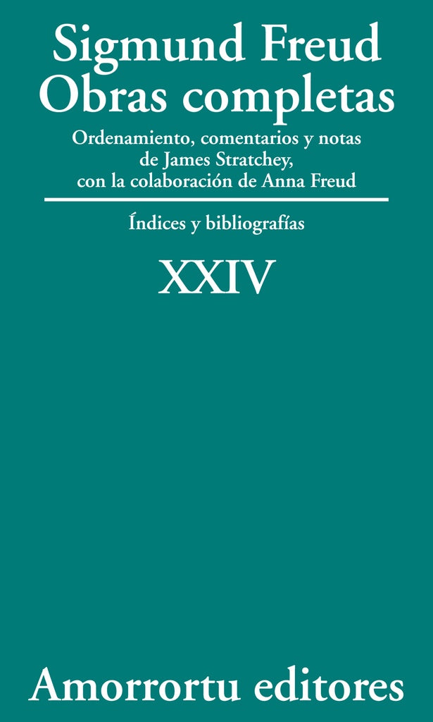Obras Completas. Tomo XXIV: Índices y Bibliografías | Sigmund Freud