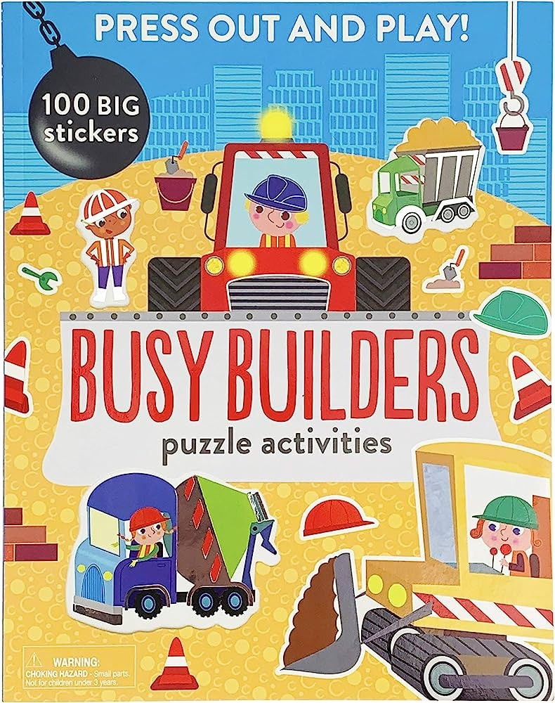 BUSY BUILDERS. PUZZLE ACTIVITIES