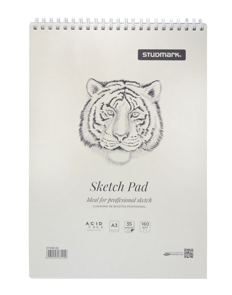 Cuaderno profesional para bocetos A3 (35 Hojas) 160 g/m² | PAPELERÍA