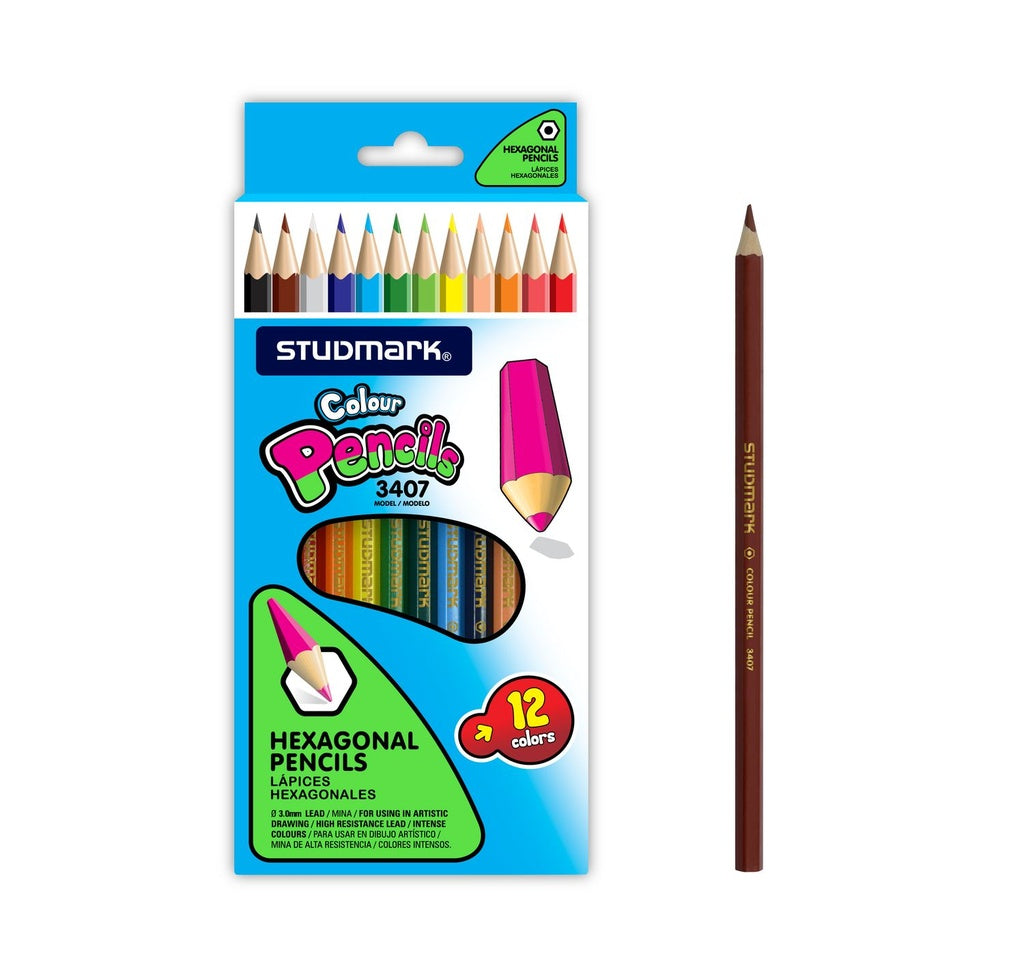 Caja de 12 Lápices de Colores Studmark | PAPELERÍA
