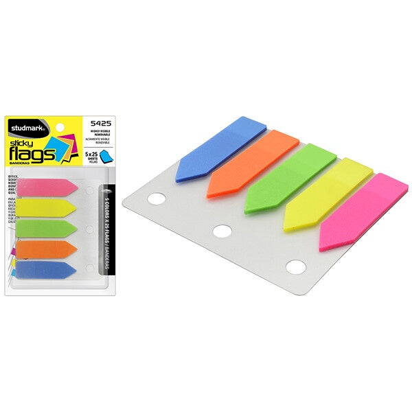 Notas adhesivas banderitas 5 colores x 25 hojas
| PAPELERÍA