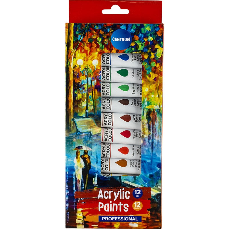 Caja con 12 tubos de pintura acrílica Centrum
| PAPELERÍA