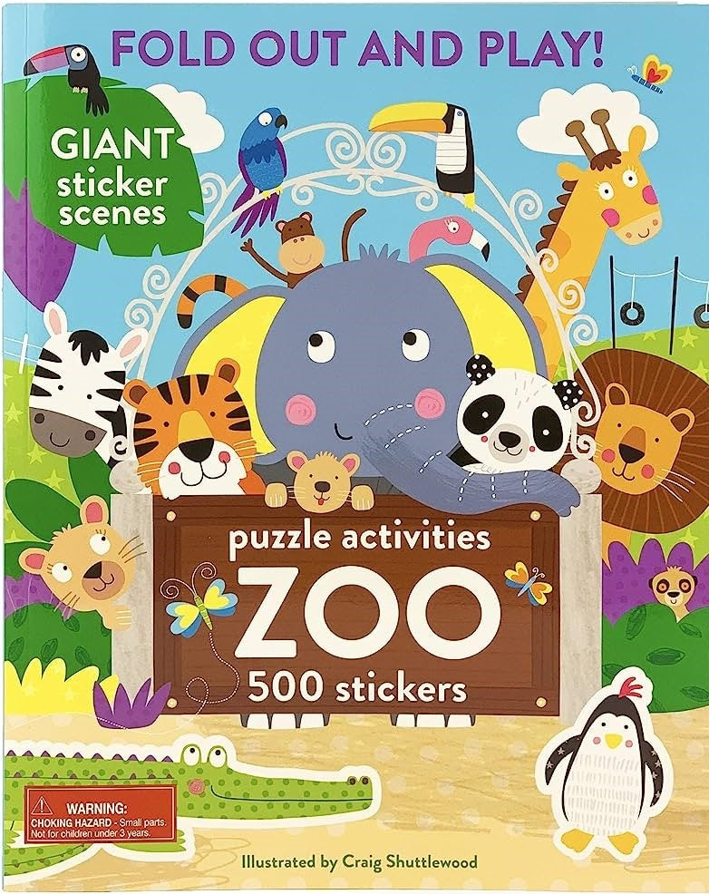 ZOO. PUZZLE ACTIVITIES. 500 STICKERS
