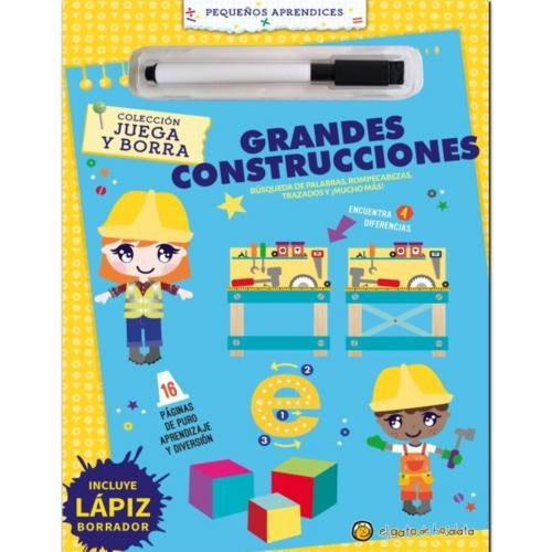 JUEGA Y BORRA. GRANDES CONSTRUCCIONES | Editorial Guadal