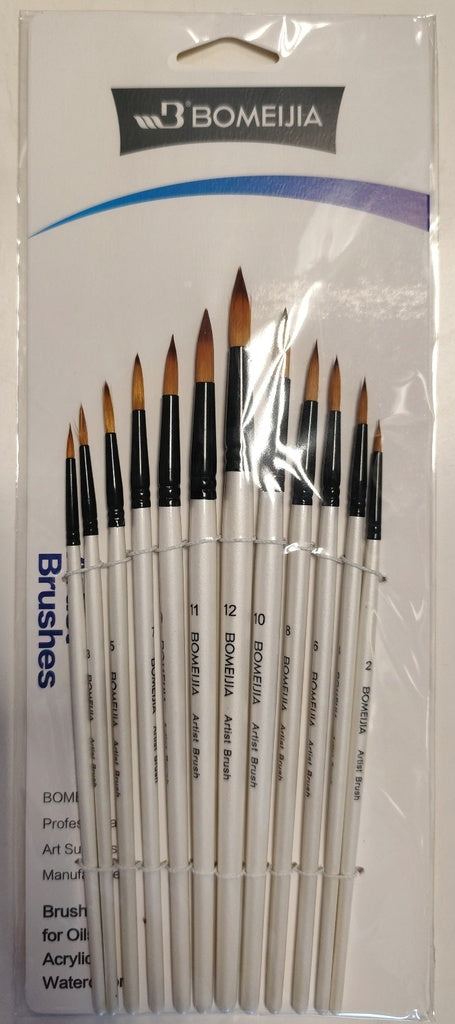 Set de 12 pinceles redondos Bomeijia | PAPELERÍA