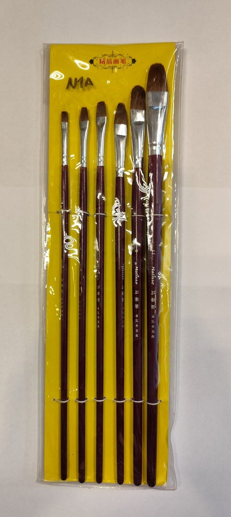 Set de 6 pinceles lengua de gato N1A | PAPELERÍA