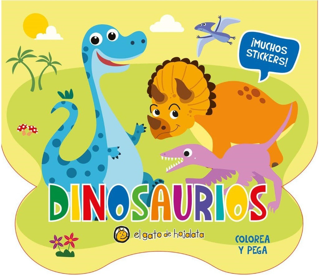 Colorea y pega: Dinosaurios | EL GATO DE HOJALATA