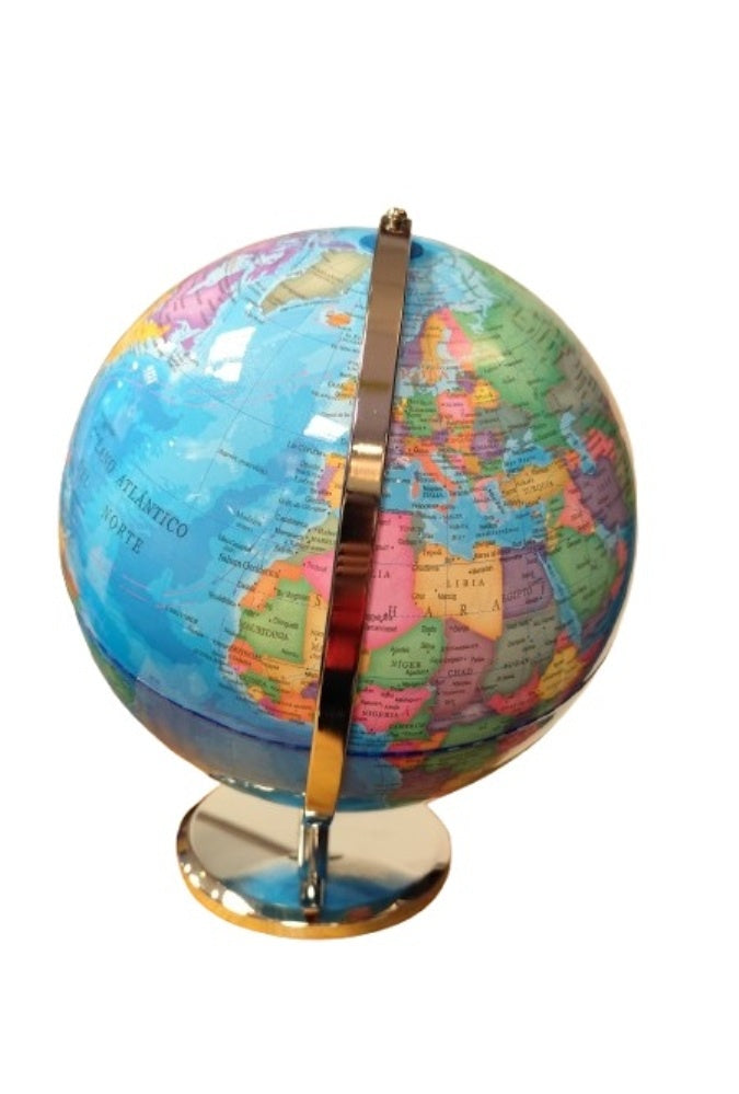 Globo Terráqueo 32 cm con Base de Metal | PAPELERÍA