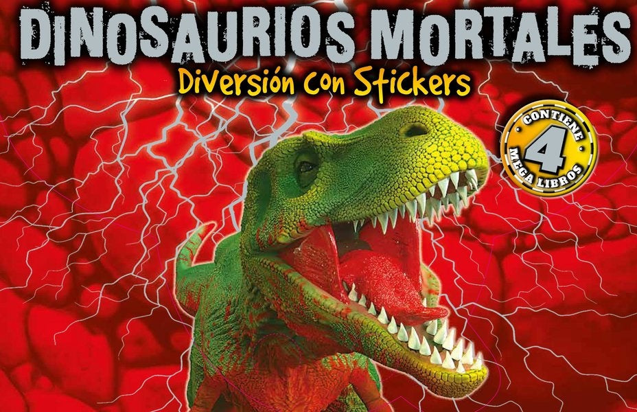 DIVERSION CON STICKERS. DINOSAURIOS MORTALES