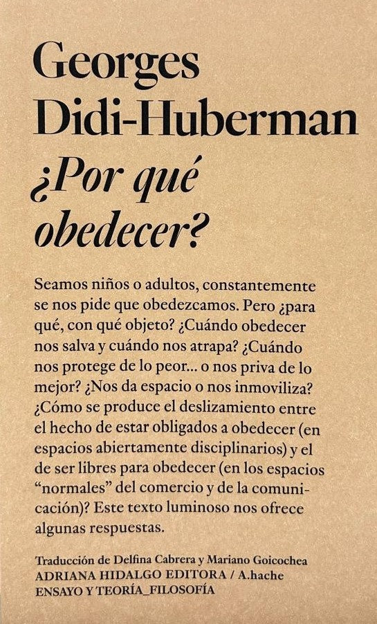 POR QUE OBEDECER? | GEORGES DIDI-HUBERMANN