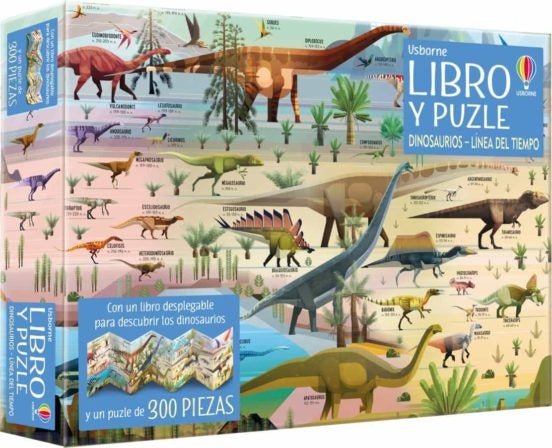 DINOSAURIOS. LINEA DEL TIEMPO. LIBRO Y PUZLE | USBORNE