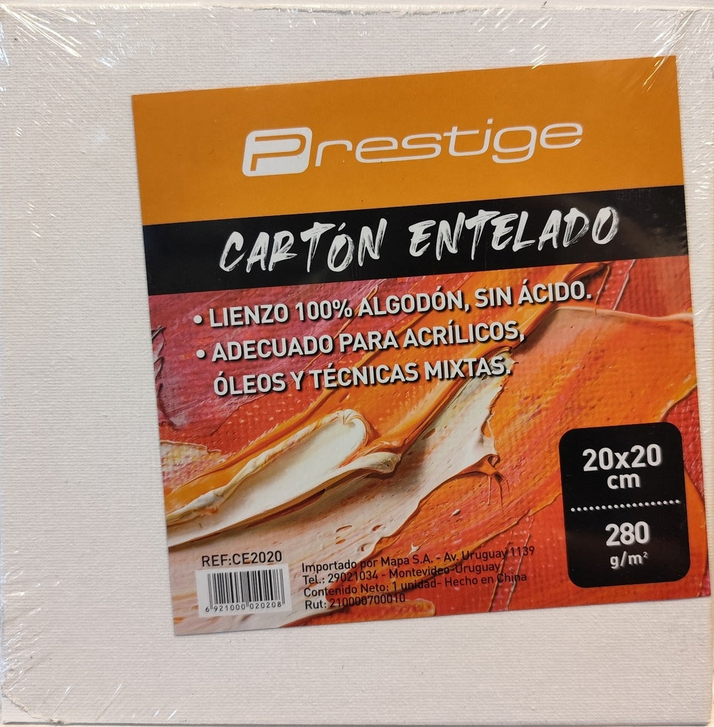 Cartón entelado PRESTIGE 20 x 20 Blanco | PAPELERÍA