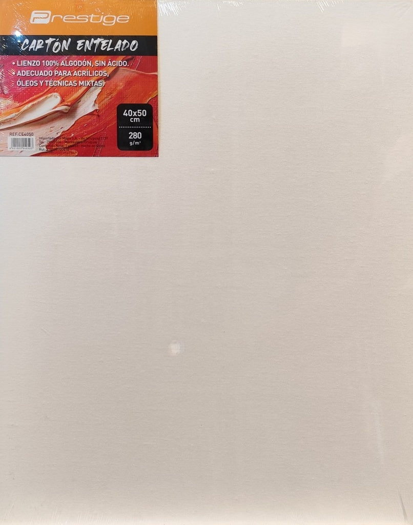 Cartón entelado PRESTIGE 40 x 50 Blanco | PAPELERÍA