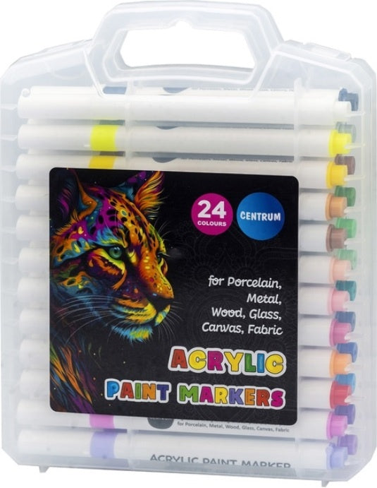 Marcadores acrílicos en estuche x24 Centrum | PAPELERÍA