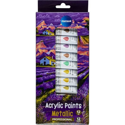 Set de Pintura Acrílica Metalizada Centrum (12 colores x 12 ml)
| PAPELERÍA