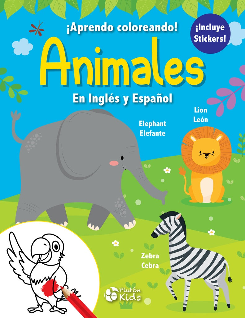 ¡Aprendo coloreando! En inglés y español: Animales | Varios autores